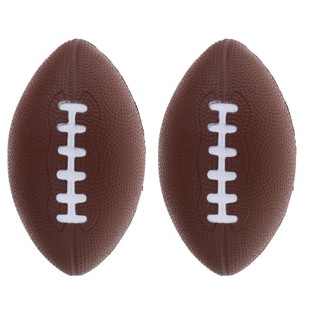 2Pcs PU Foam American Football Rugby Ball for Childeren, Adults Birthday Gift