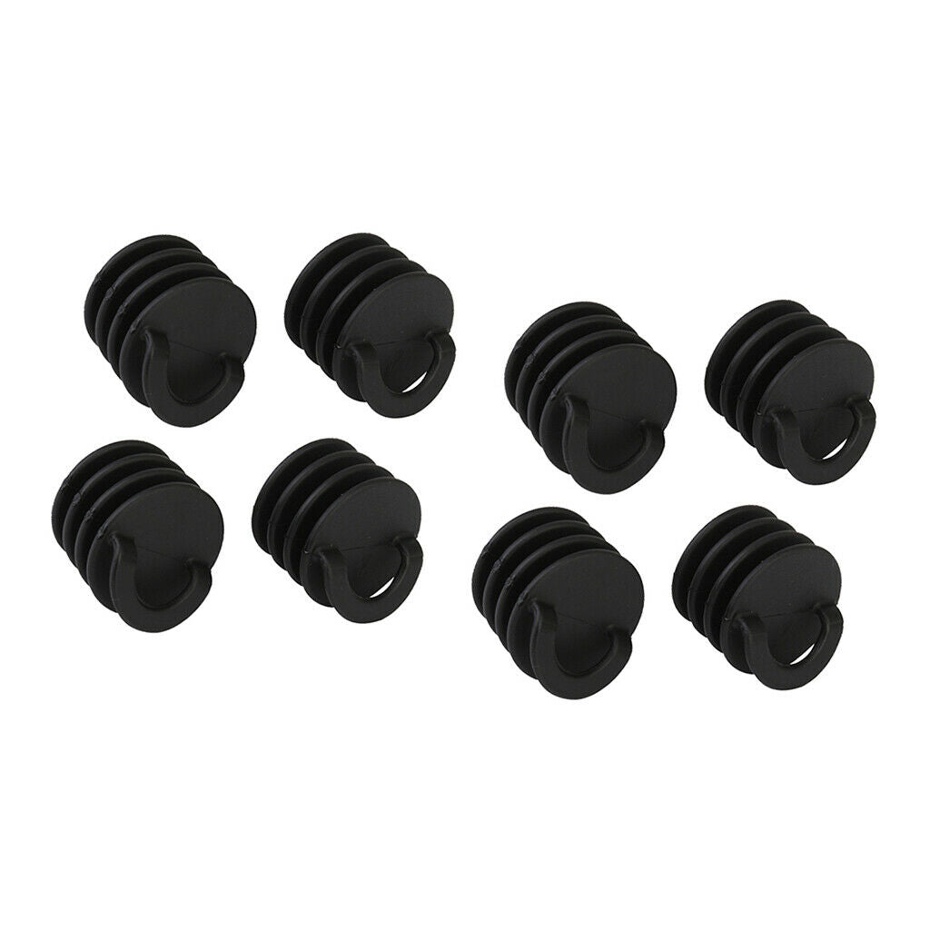 Pack 8 Marine Boat Drain Plugs - Kayak Accessories - Lightweight & Functional