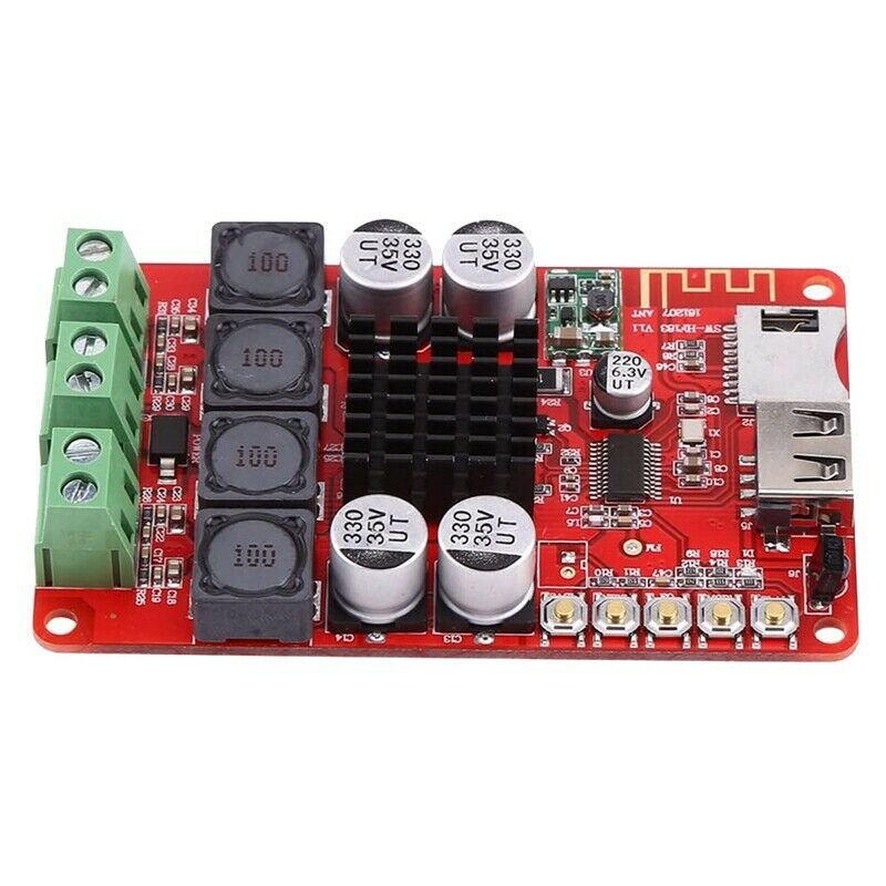 TPA3116 50W X2 Digital Amplifier Board Bluetooth Stereo AMP Board TF Card DecoP5