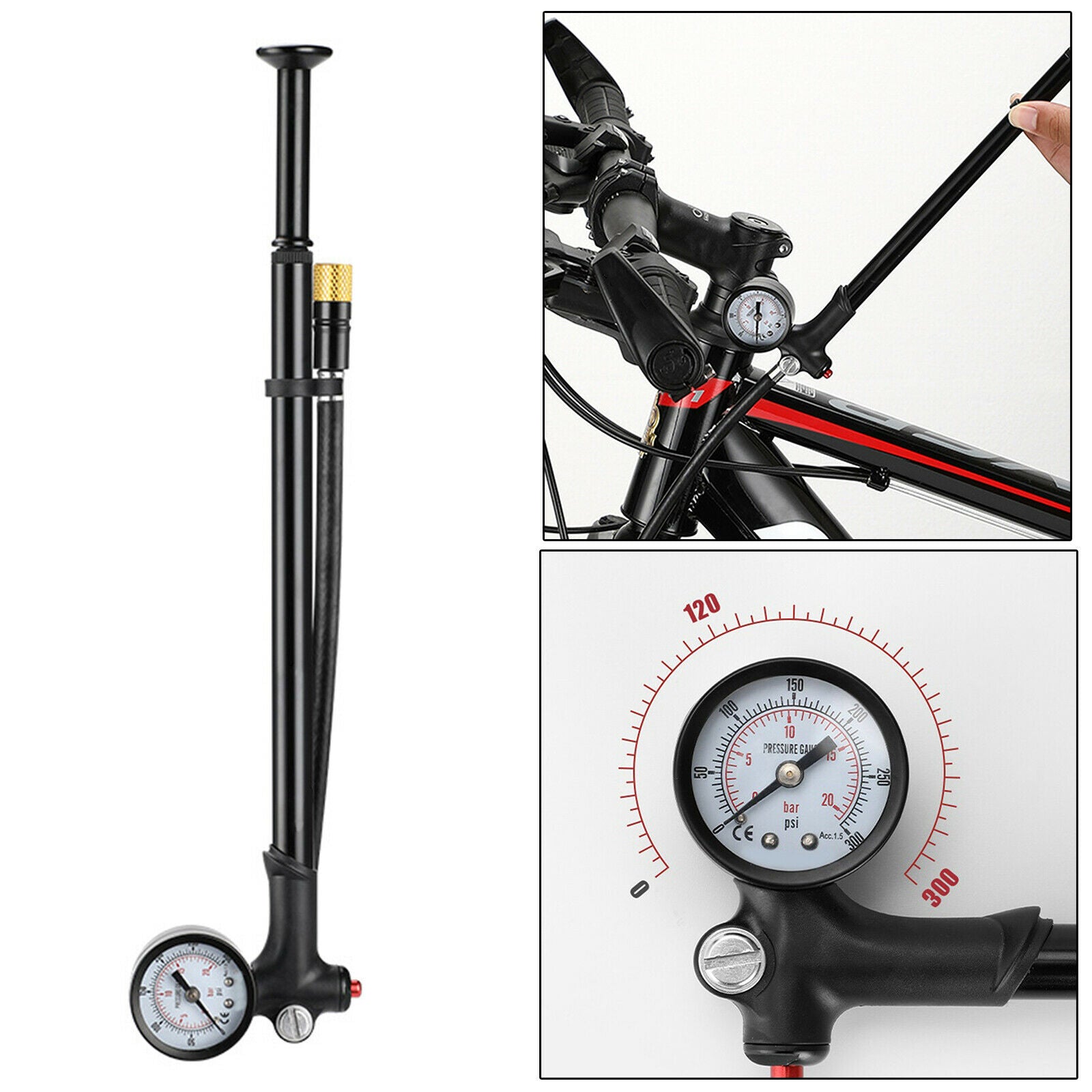 High Pressure Shock Pump Shock Pump for Fork & Rear Suspension with Gauge