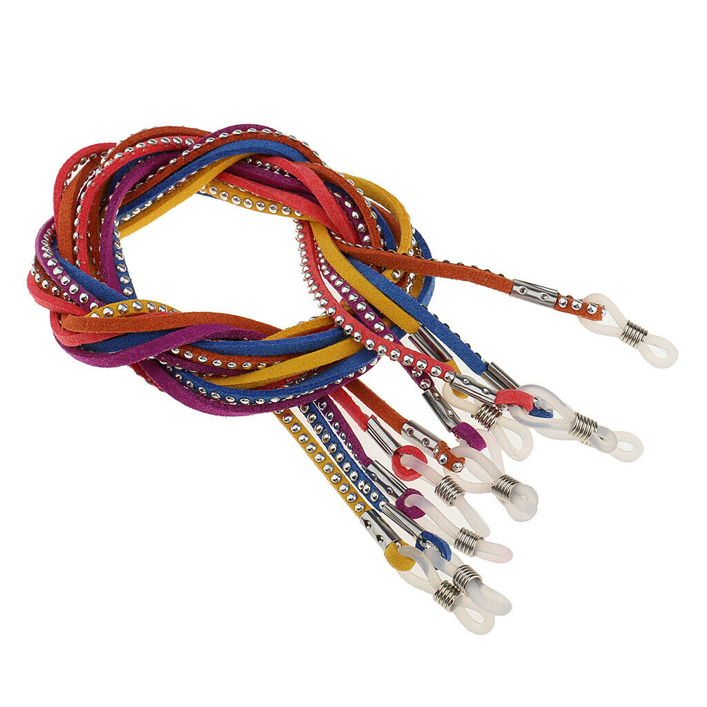 5pcs Children Suede Sunglass Holder Eyewear Cord Holder Lanyard Neck