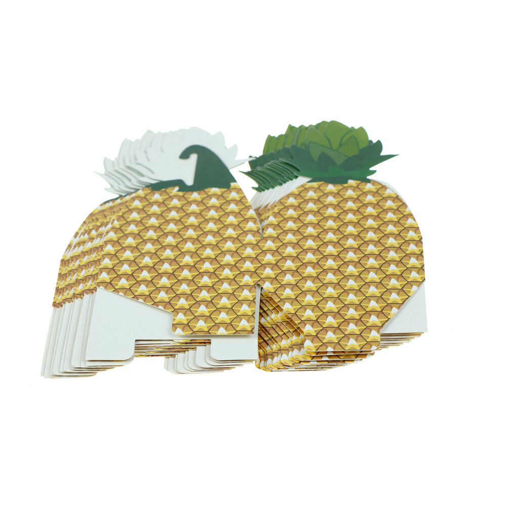12Xcandy boxes paper pineapple gift bag beach wedding decor party supplies-DD