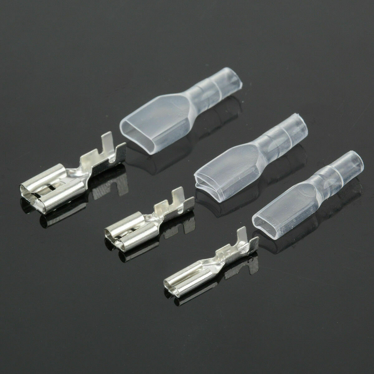 120Pcs 2.8/4.8/6.3mm Crimp Insulating Terminal Female Spade Connector Sleeve Kit