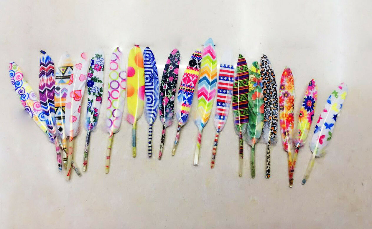 High quality Colorful natural Duck feather 3-4inch / 8-10cm 100pcs Diy carnival