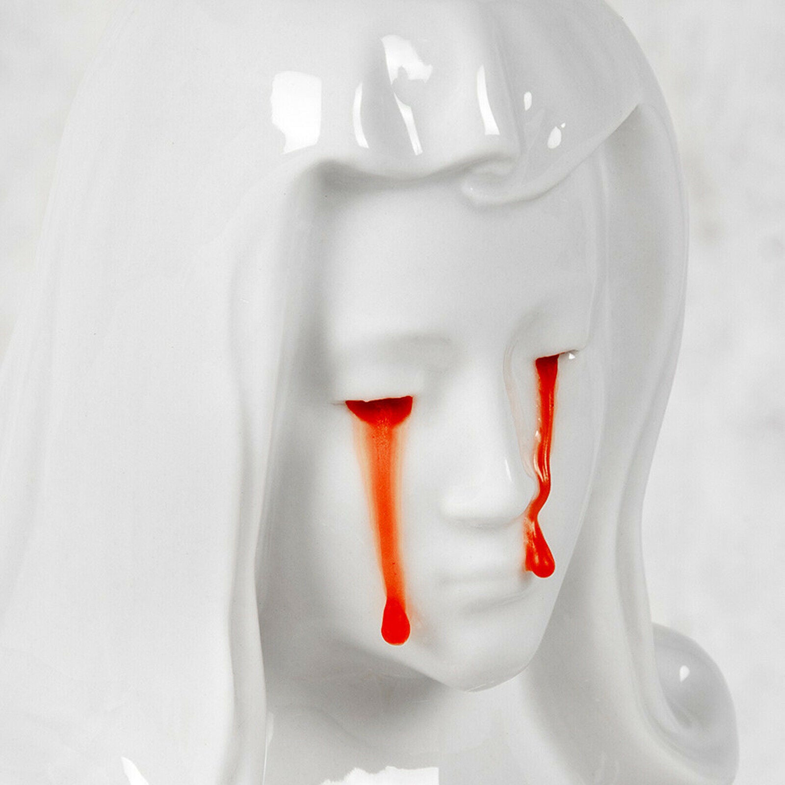 Crying Virgin Mary Taper Candle Holder Candlesticks Home Halloween Ornament