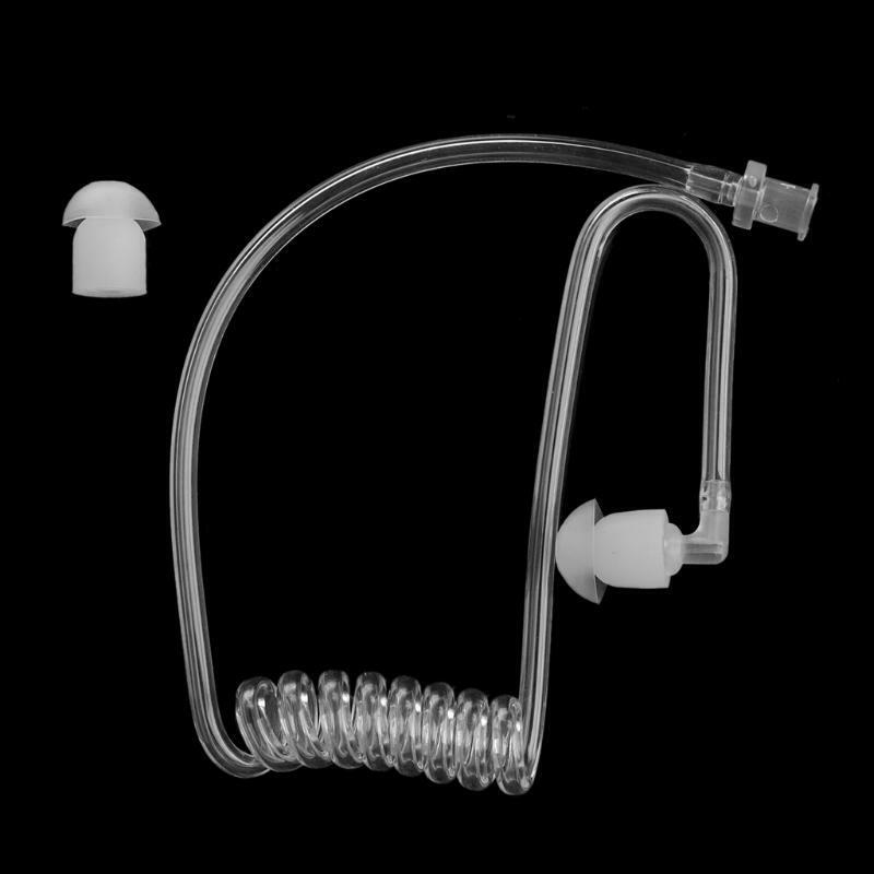 Transparent Coil Acoustic Air Tube Earplug  For Radio Earpiece Headset