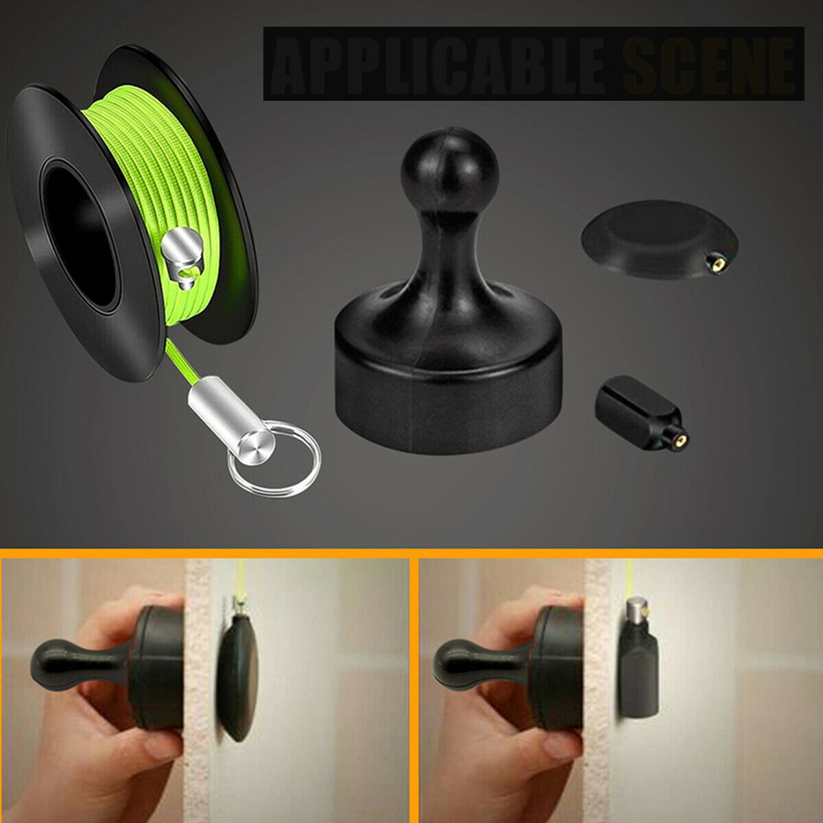 1× 6M Electromagnetic Cable System Pipe Threader Puller Tool Kit With Nylon Rope