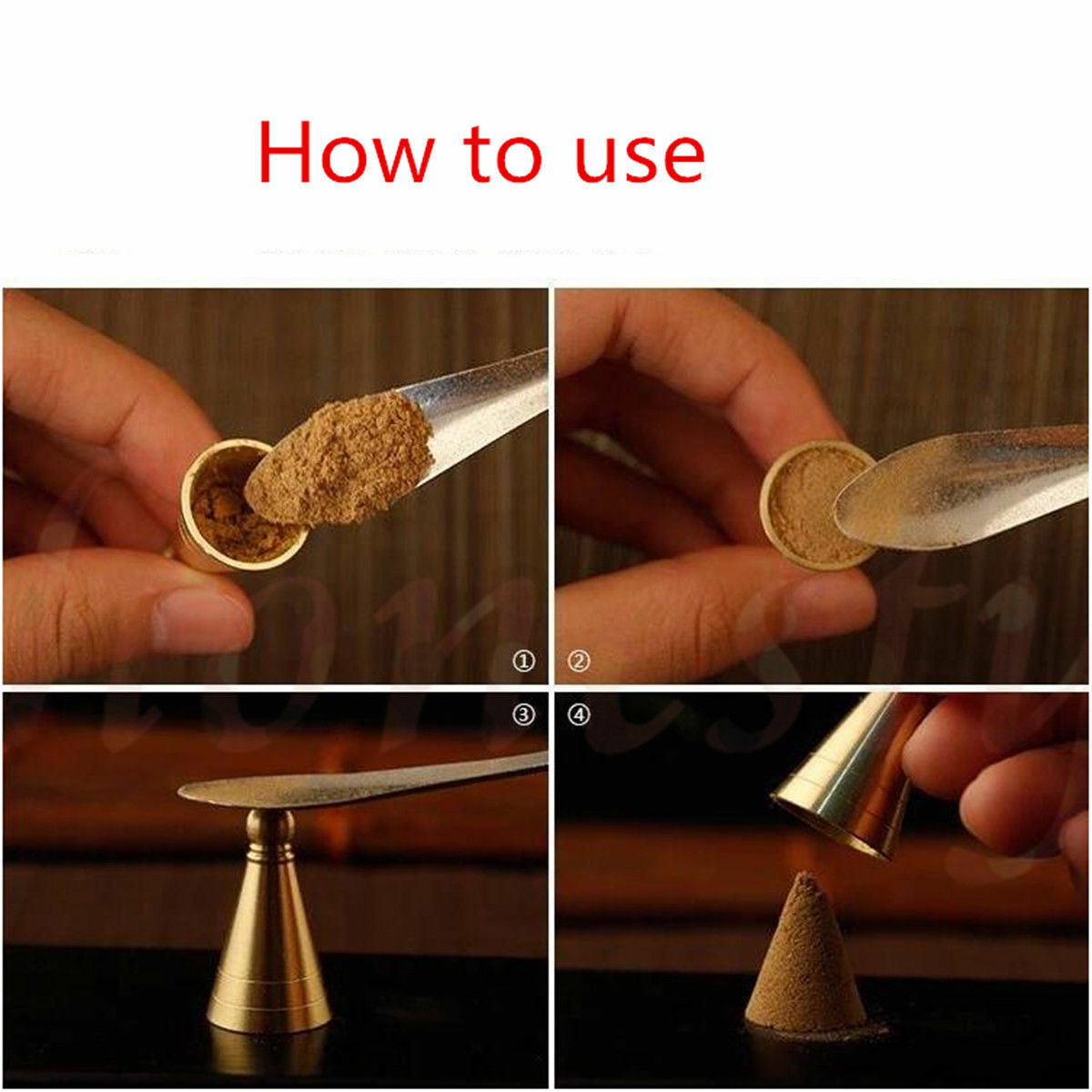 1pc Incense Cones Mould Mold DIY Tool  Copper Church Incense Burner Buddhism Zen