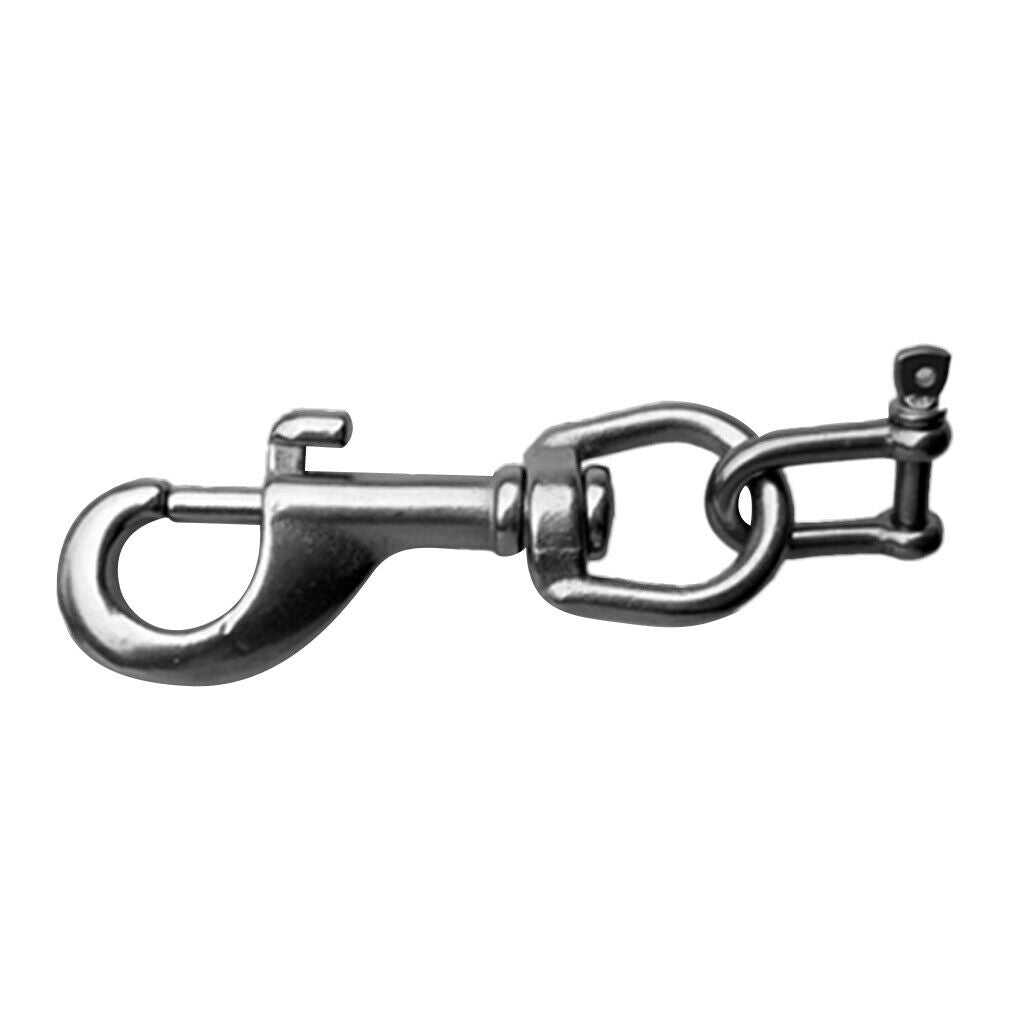 Scuba Diving Dive Diver Light Torch Holder Single End Bolt Snap Clip & D Ring M4
