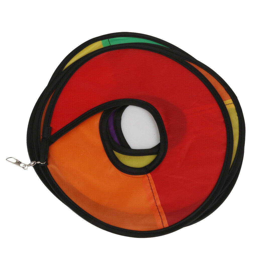 2pcs Foldable 110cm Rainbow Spiral Wind Spinner Garden Park Tent Decor