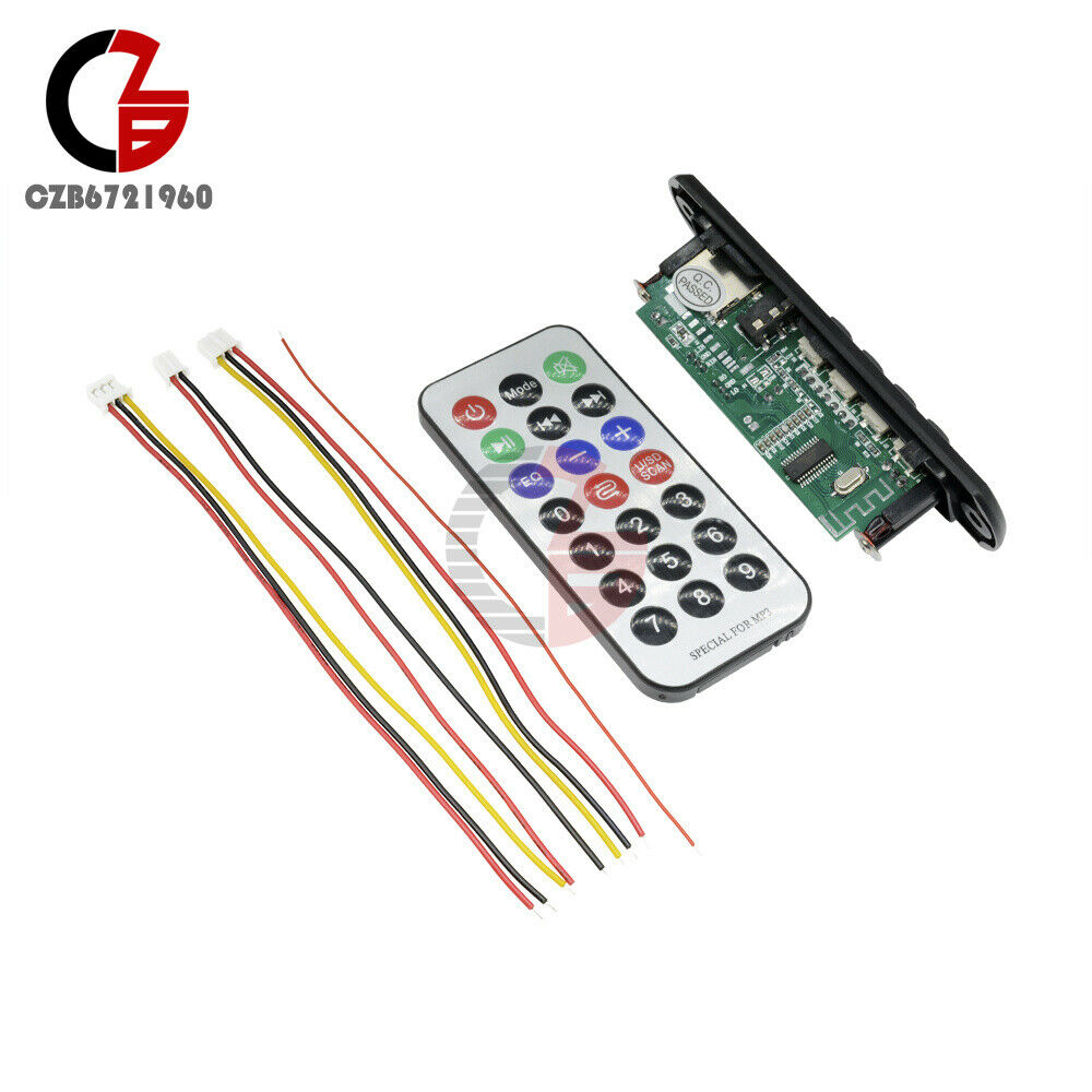 New Bluetooth Car MP3 WMA Decoder Board with Remote Control AUX TF USB FM Radio