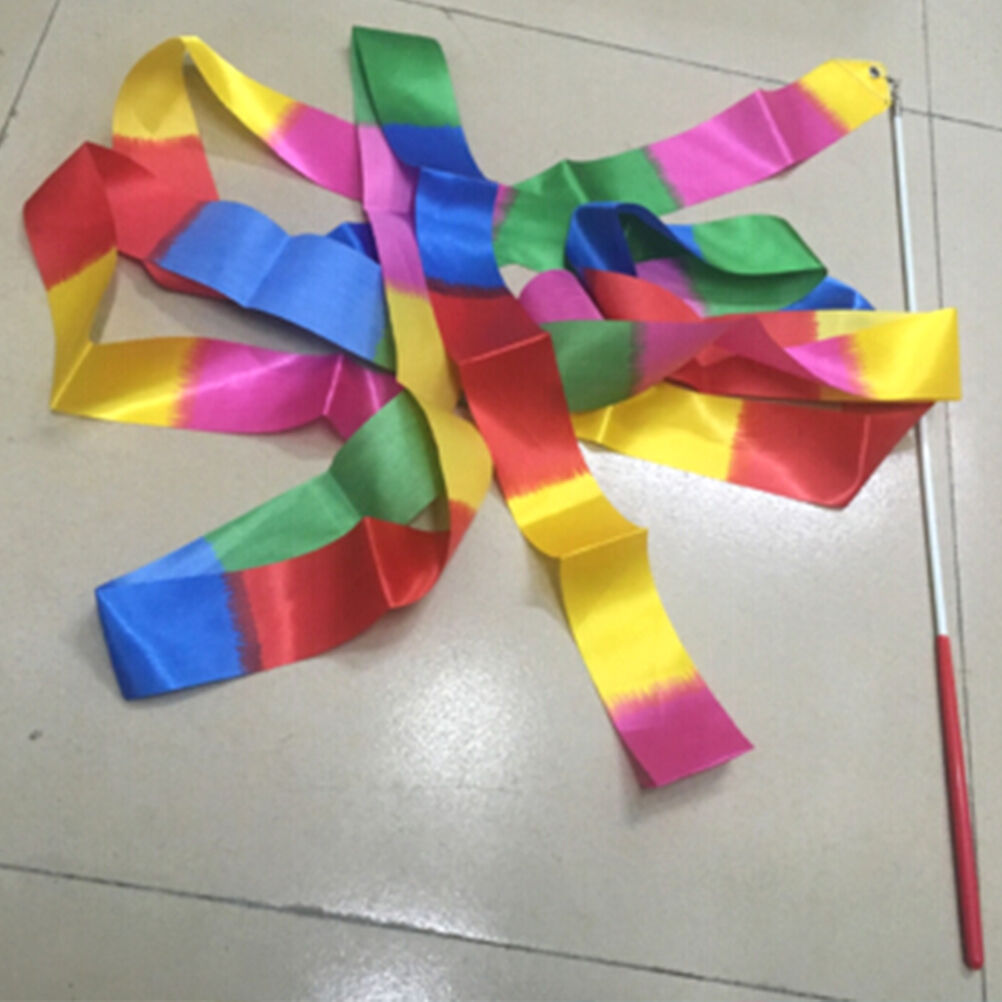 4m Kids Dance Ribbon Gym Rhythmic Art Gymnastic Ballet Streamer Twirling .l8