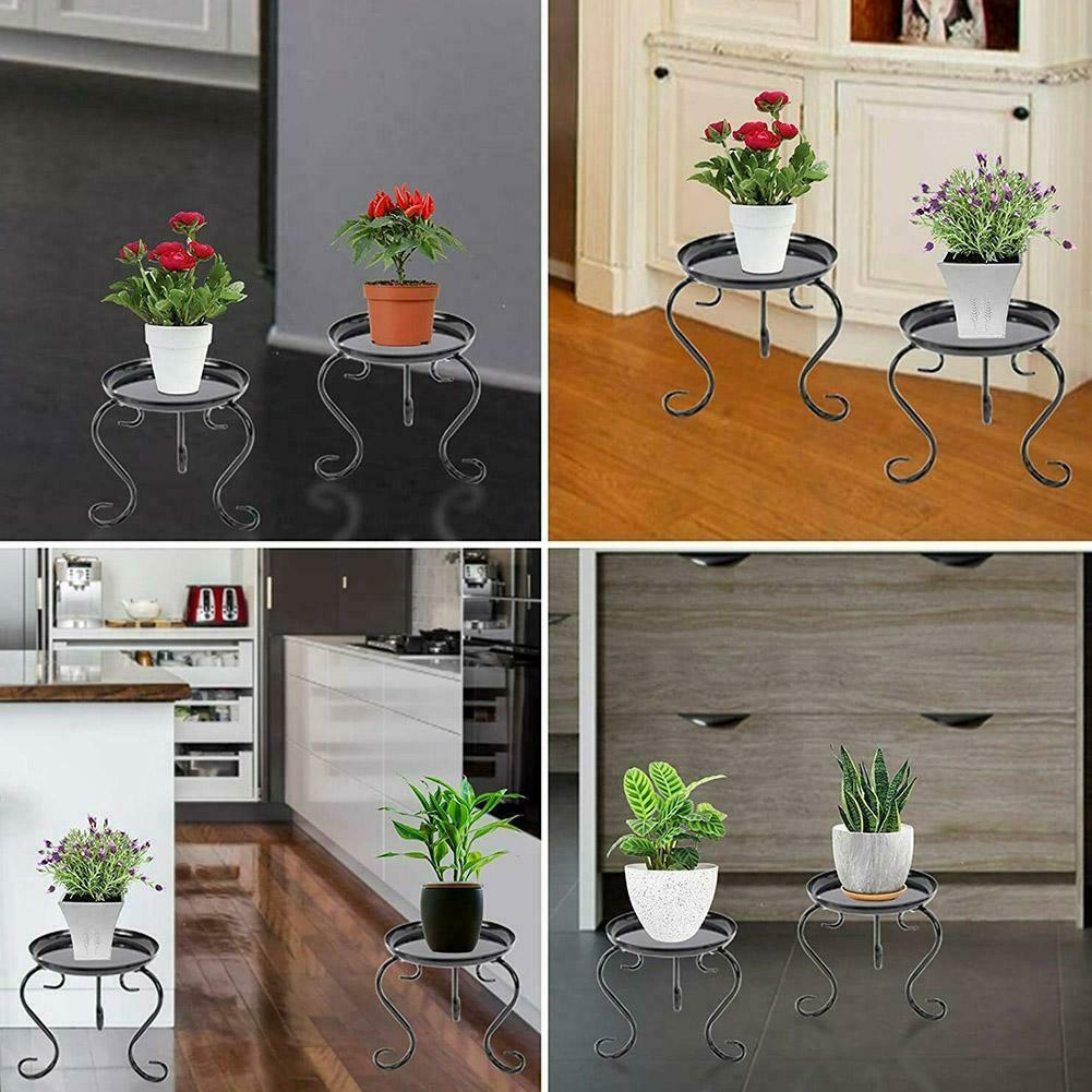 2 Packs Metal Plant Stand Flower Pot Holder Rack Indoor Outdoor Planters