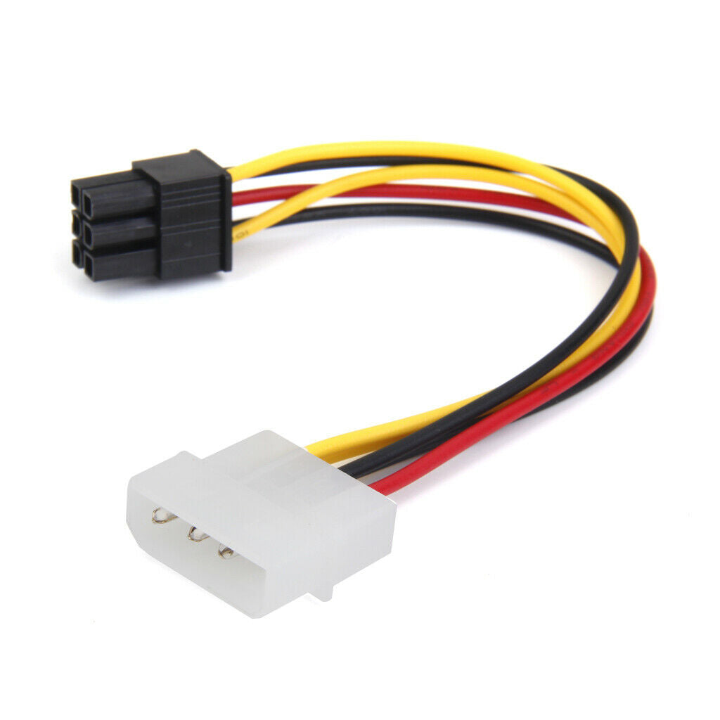 4-Pin  Male to 6-Pin PCI- Express PCI-E Female Power Adapter Cable 18cm