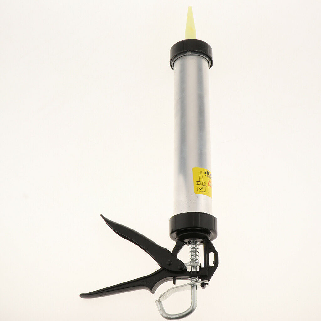 Sausage Gun, 12-inch Caulking Gun with Nozzle, Silicon Gun, Aluminum Caps