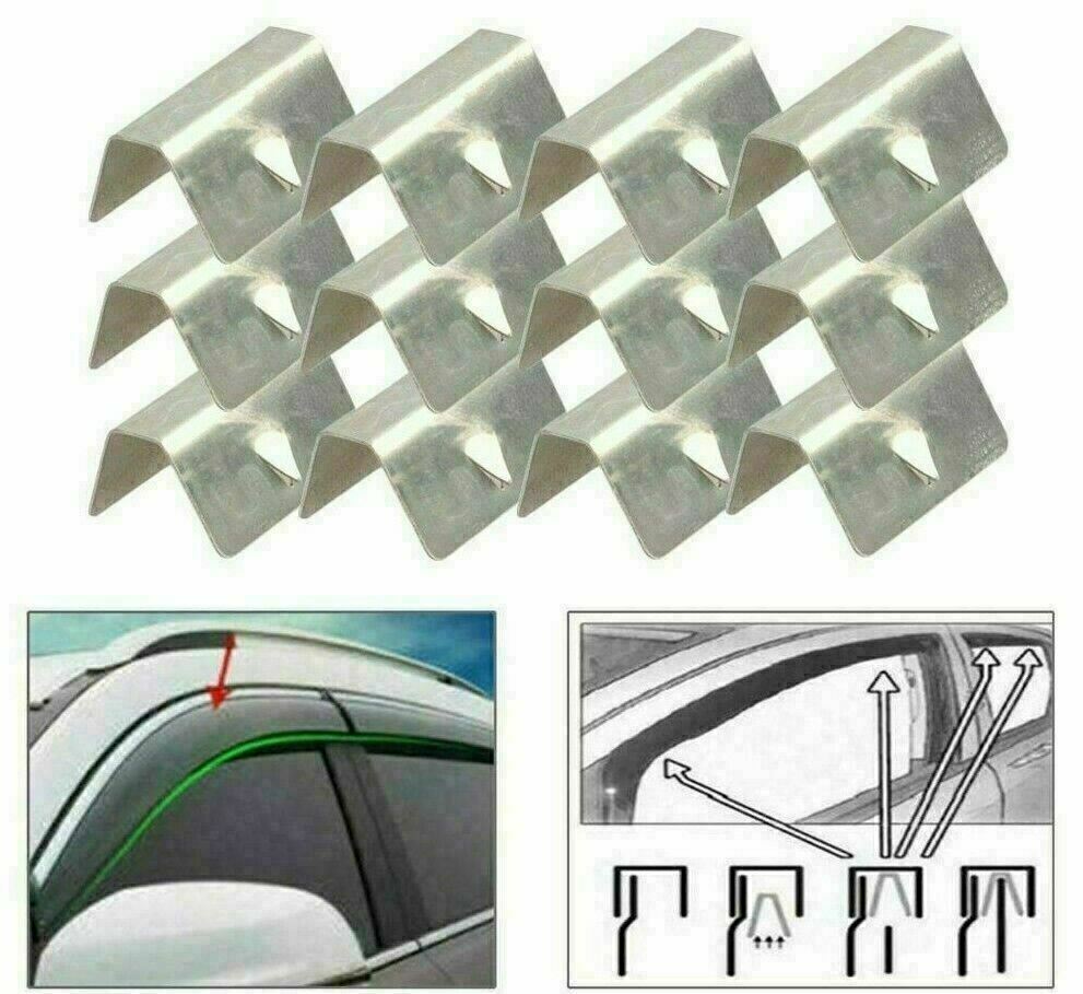 8pcs For Heko G3 Clip Auto Car Channel Wind Rain Deflector Clips Stainless Steel