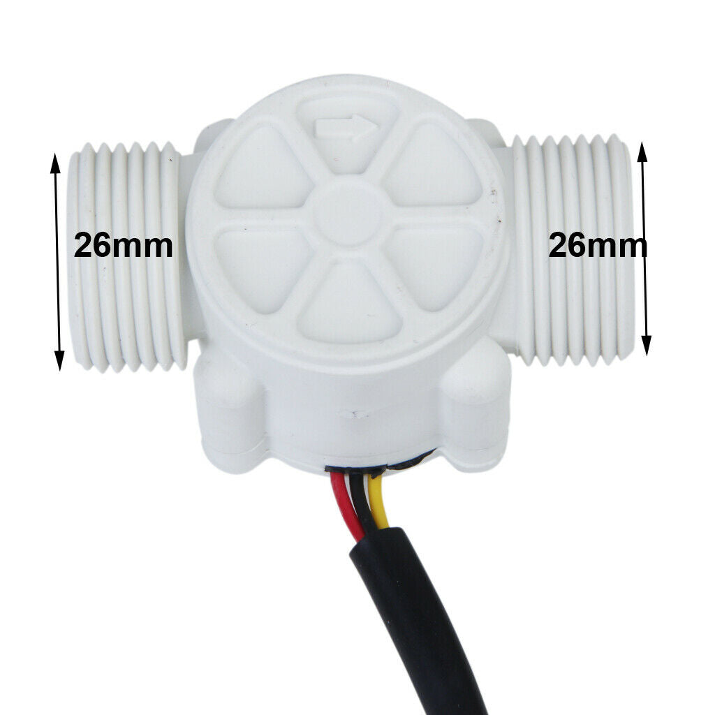 2x 3/4" Water Flow Sensor Switch Meter Flowmeter Counter Control 1-60L/min