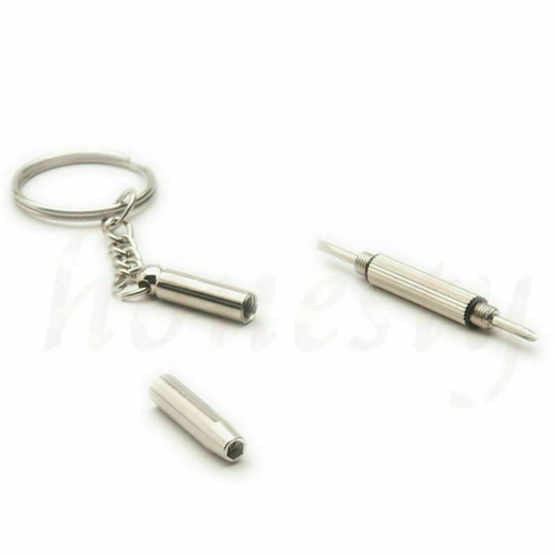 5pcs/Kit 3 in 1 Eyeglass Screwdriver sunglasses Watch Repair Tool with Keychain