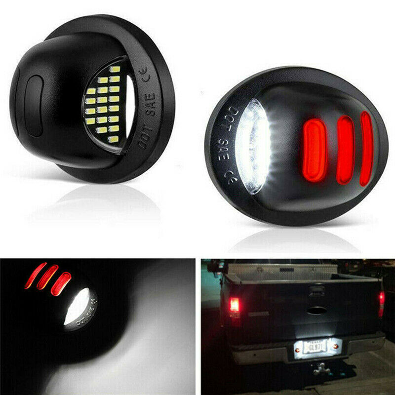 2Pcs LED License Plate Light Lamp Assembly Replacement for Ford F150 F250 F350