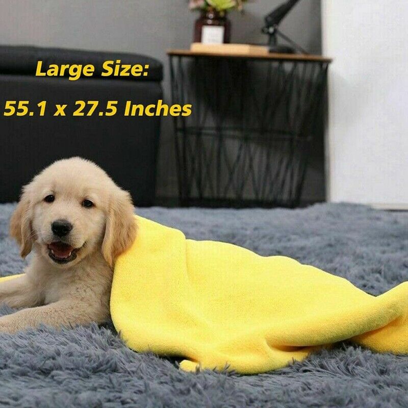 Dog Bath Towel - Super Absorbent Microfiber Dog Towel for Small Medium LargeV2M4