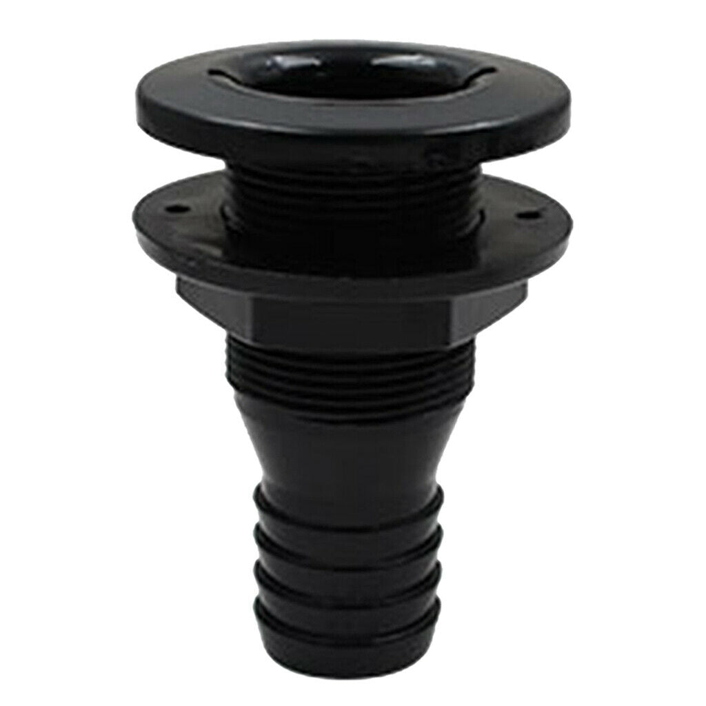 1'' Black Plastic Marine Yacht Bilge Pump Thru-Hull Fittings for Boat
