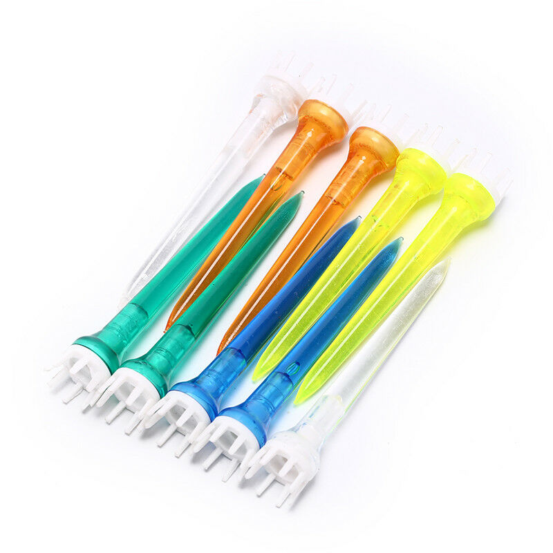 10pcs/set mixed color golf tee 78mm transparent tee crown golf tee accessfaP Qx