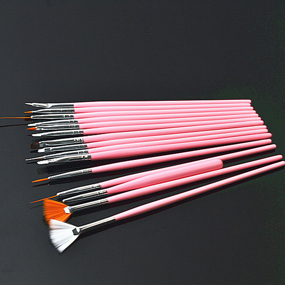 15x Nail Art Gel Design Pen Painting Polish Brush Dotting Drawing Liner Tool DIY
