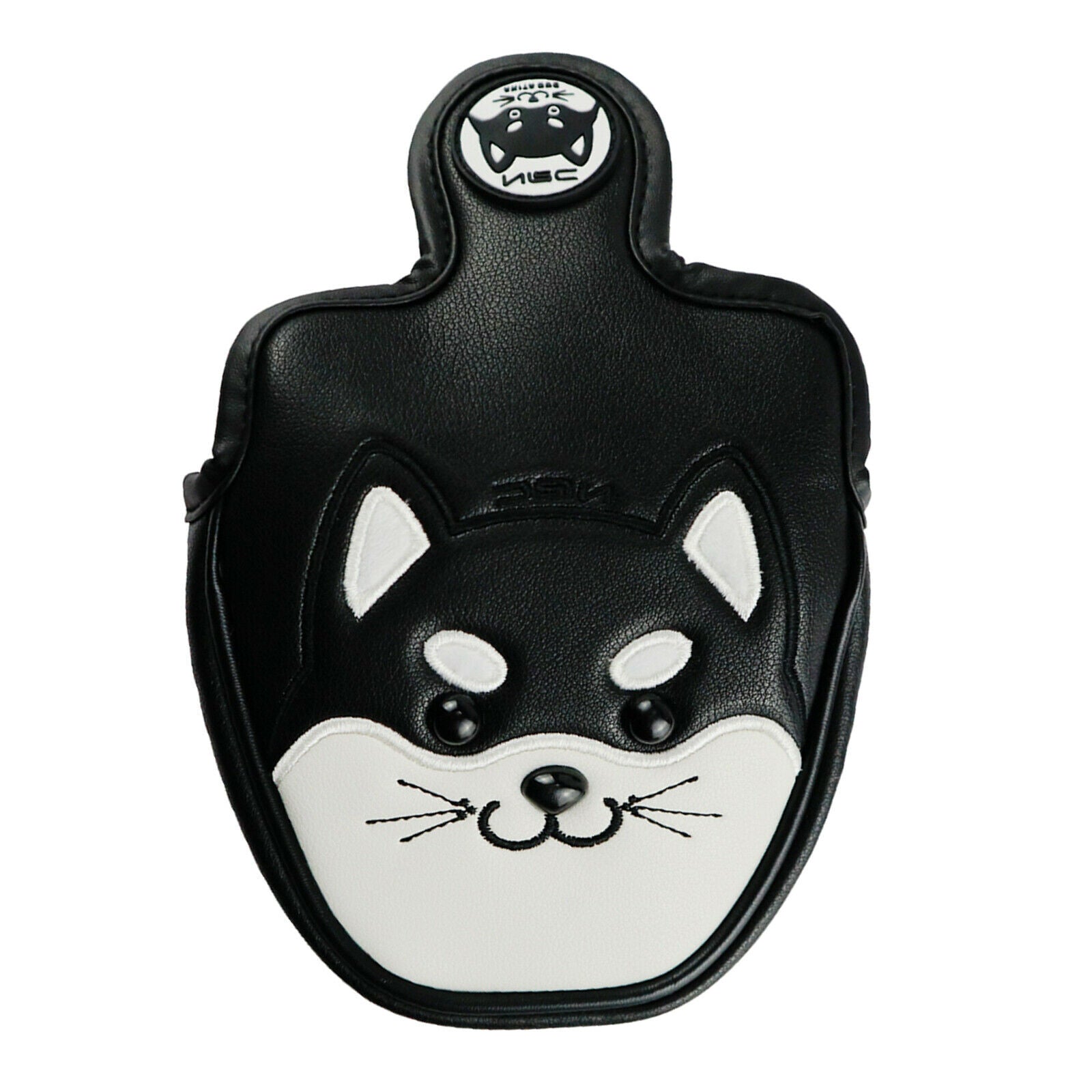 Cute Design Golf Club Mallet Putter Head Cover Protect Clubs Headcover, Black +