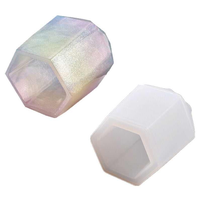Diy Cup Silicone Mold Pen Holder Shape Epoxy Mold Hexagon Rround Mol.l8