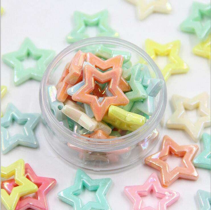 20X AB color Acrylic Star Beads DIY Beading material Jewelry makeing Accessories