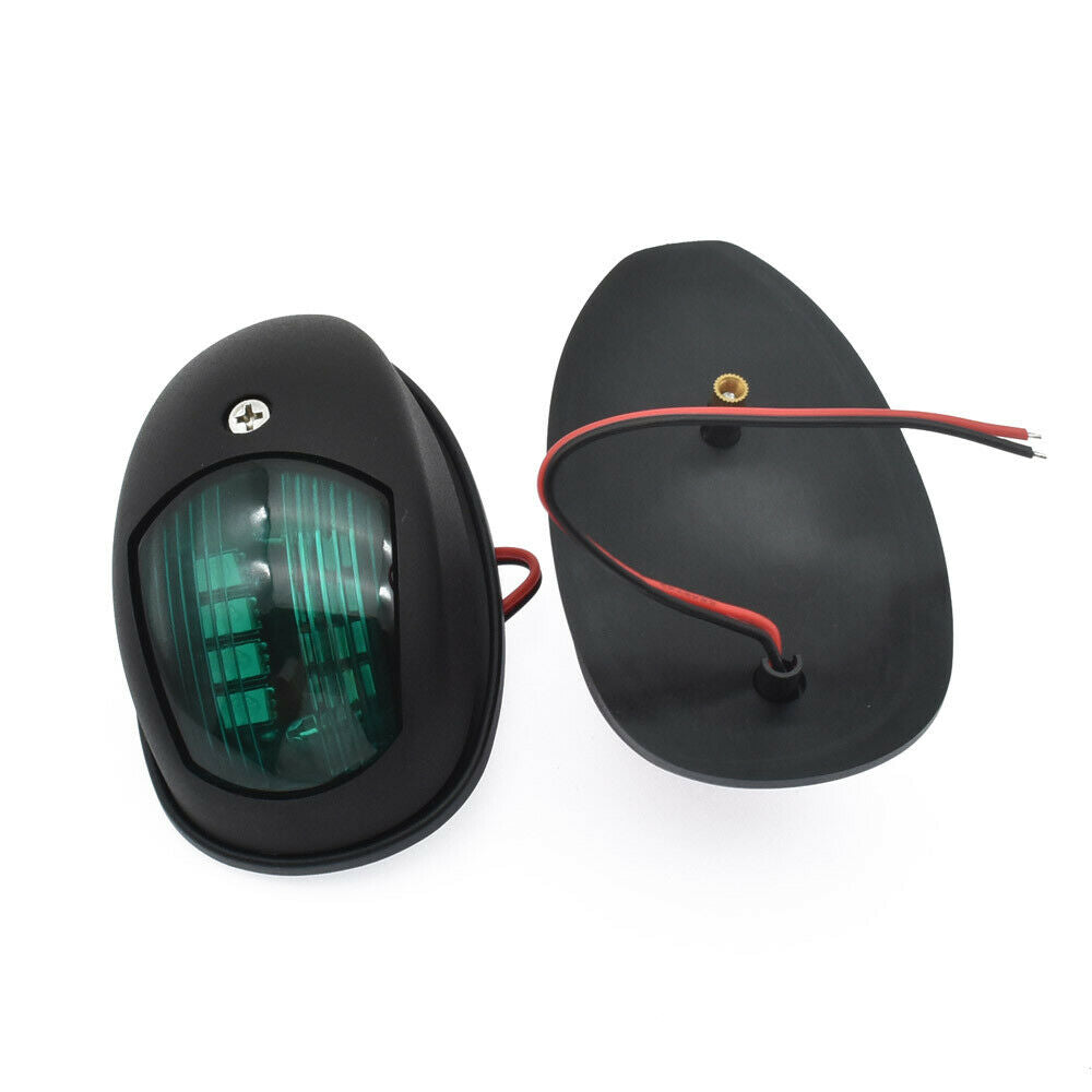 2Pcs 10V-30V Universal ABS LED Navigation Light Lamp For Truck Trail Van Black
