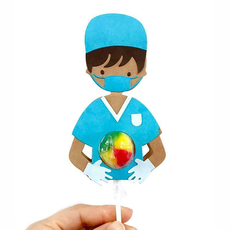 Character Doctor Lollipop Box Carbon Steel Cutting Dies DIY Scrapbooking Photo