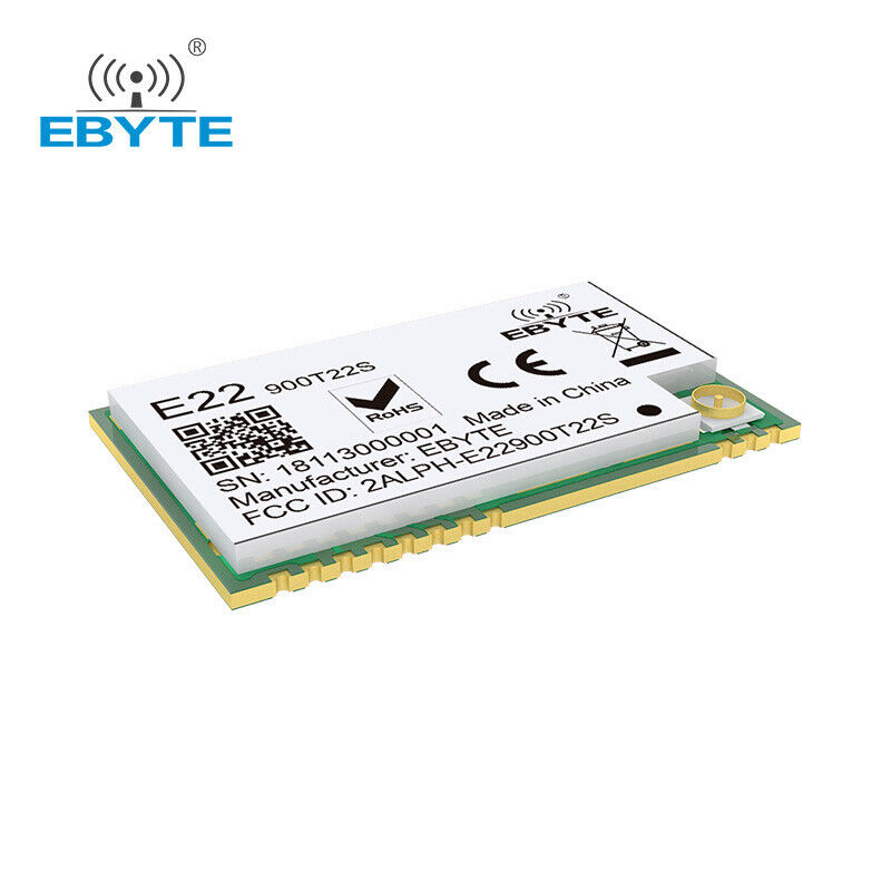 SX1262 868MHz 915MHz LoRa UART E22-900T22S Wireless Transceiver SMD 22dBm Module