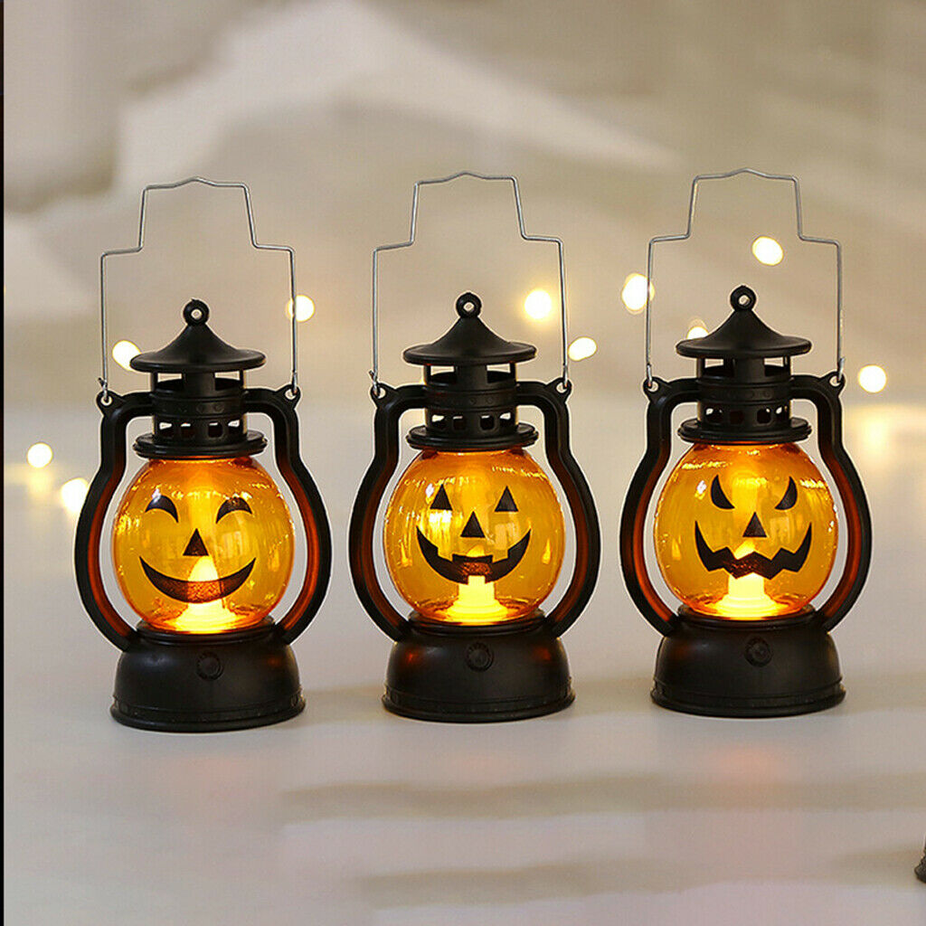 3pcs LED Pumpkin Lanterns Lounge Room Decoration Lamp Nightlight Gifts
