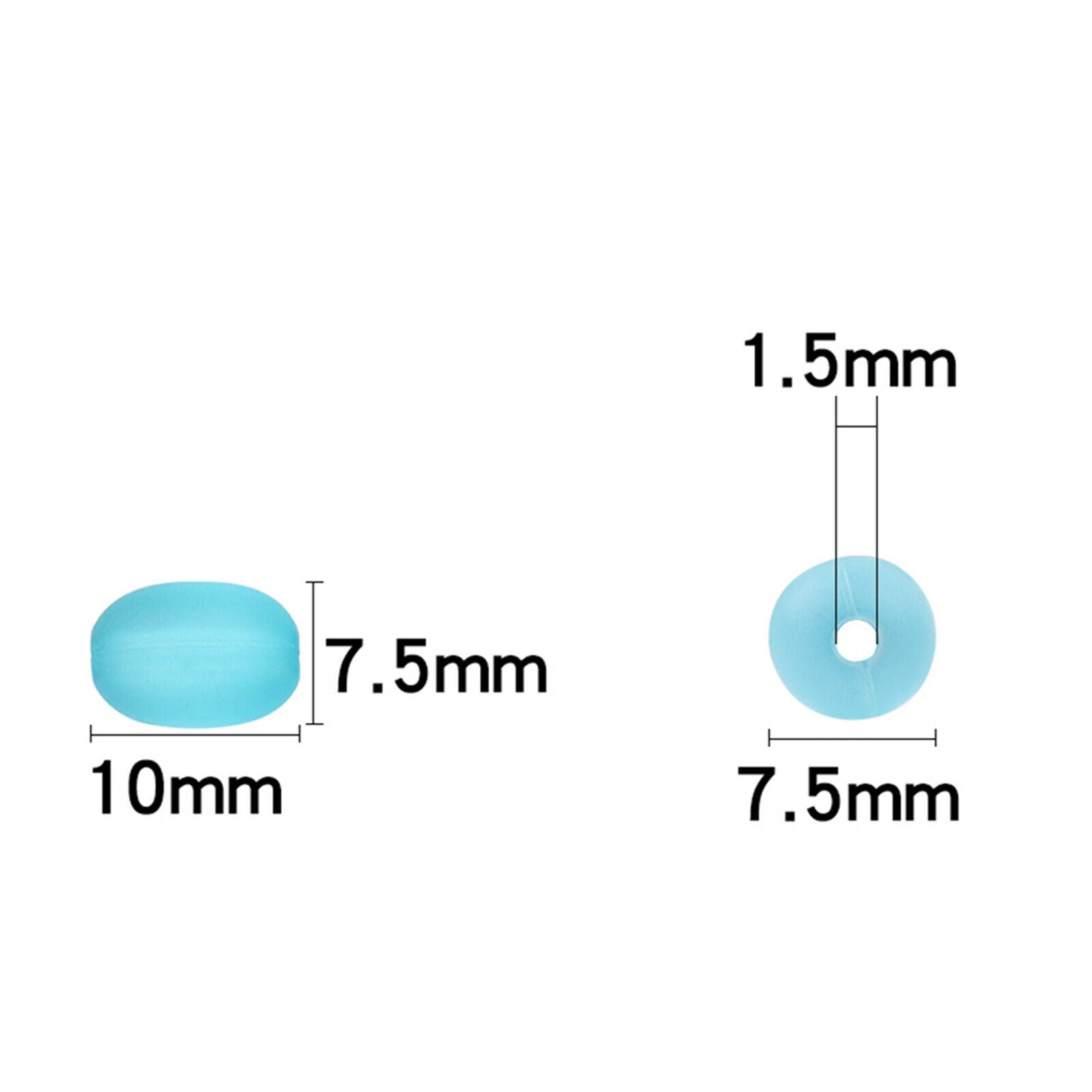 300Pcs Oval Beads 10mm Jewelry Making Crafting Loose Bead Charms Accessories