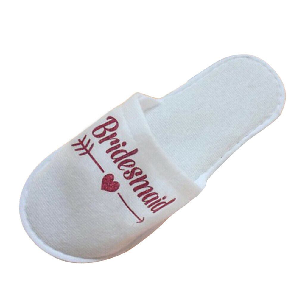 5Pairs Anti-Slip Bridal Shower Bridesmaid Sauna Travel Hotel Home Slippers