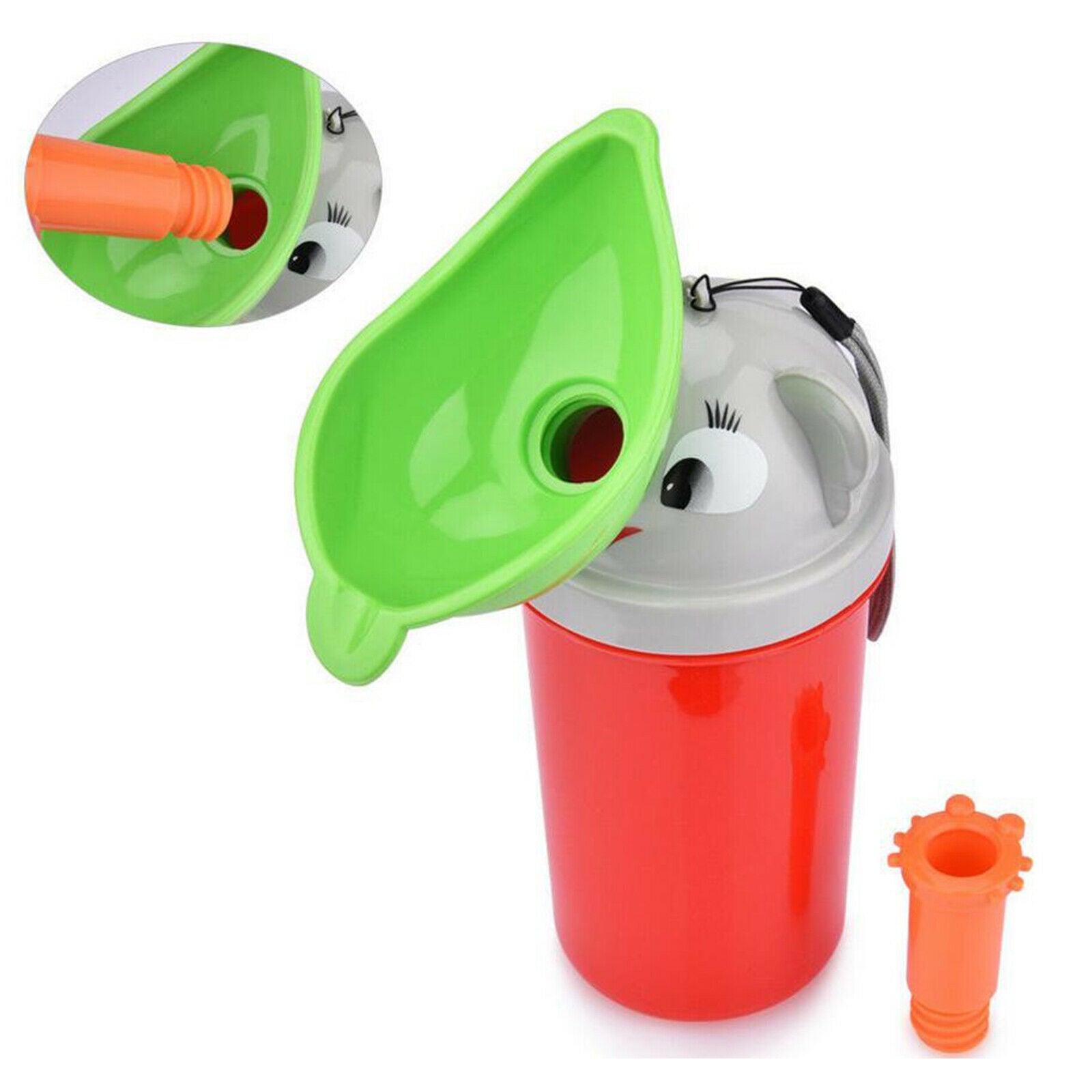 Toddlers Travel Urinal Potty Toilet Pee Bottle for Kids Car Travel Red Girl