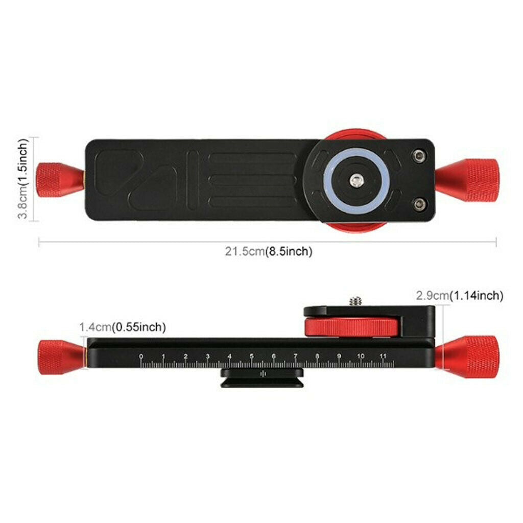 Macro 1/4" 3/8"   Focusing Rail Plate Macro Photo Accessory 115mm
