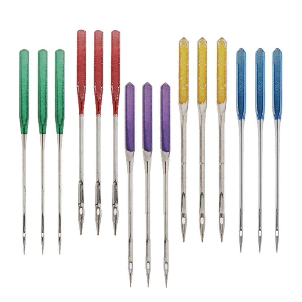 15x Regular Point Household Sewing Machine Needle Assorted Sizes Accessories