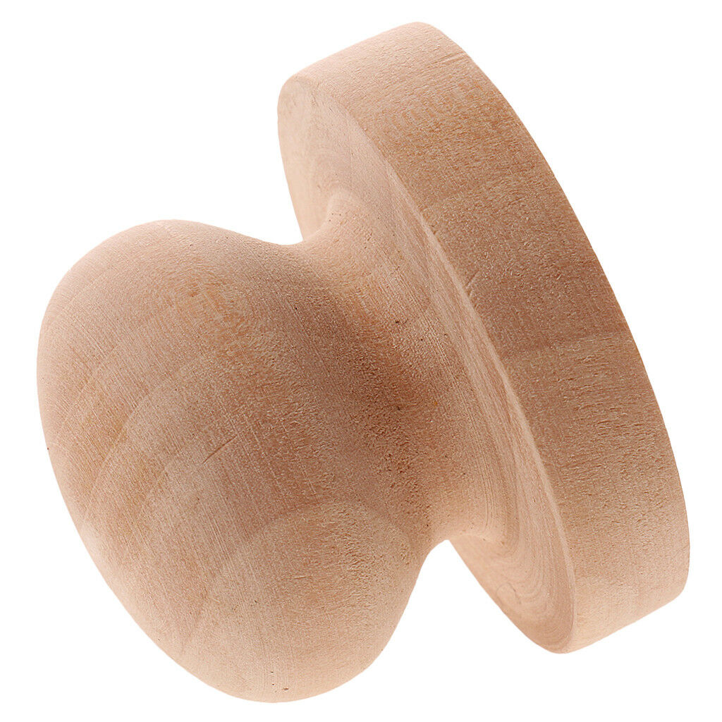 2pcs Round Wooden Rubber Stamp Handle for DIY Wood Stamp Embossing Tool