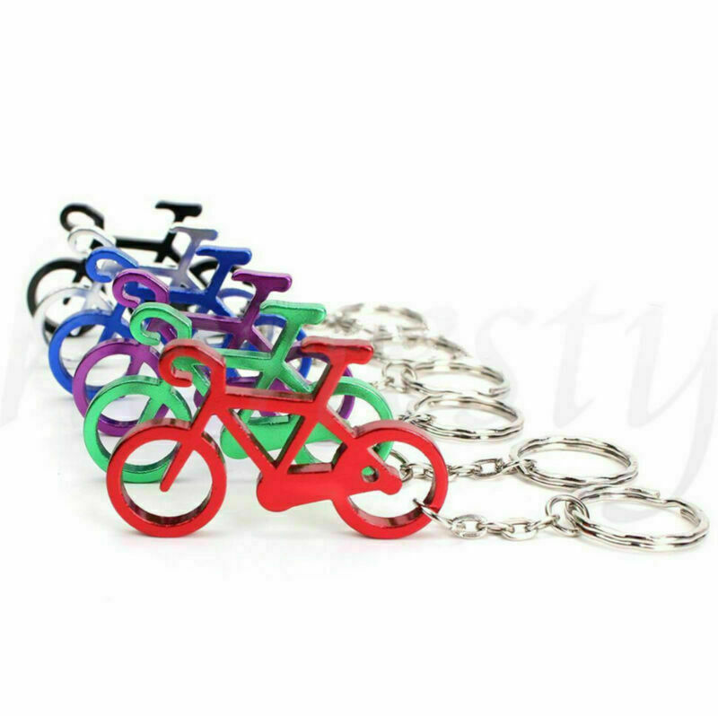 30PCS Colorful Alloy Metal Bike Bicycle Cycling Key Chain Ring Keyring Keychain