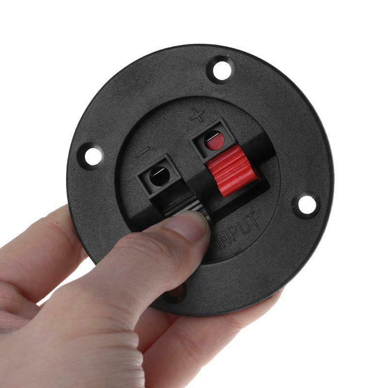 2PCS Terminal Round Cup Connector Parts Express Spring Clip Double Binding Post