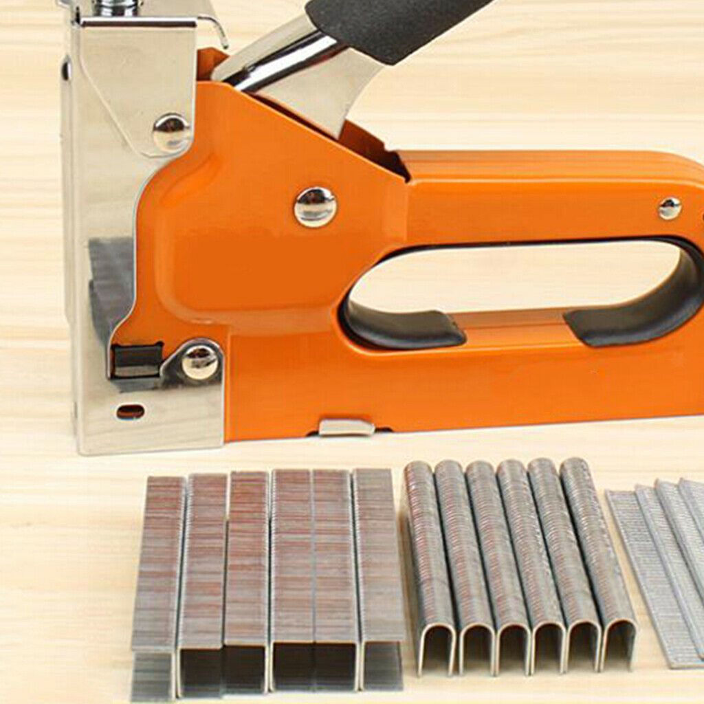 Heavy Duty Staple Gun Stapler Tacker + 600 nails 3 in 1 Powerful Hand Tool Wood