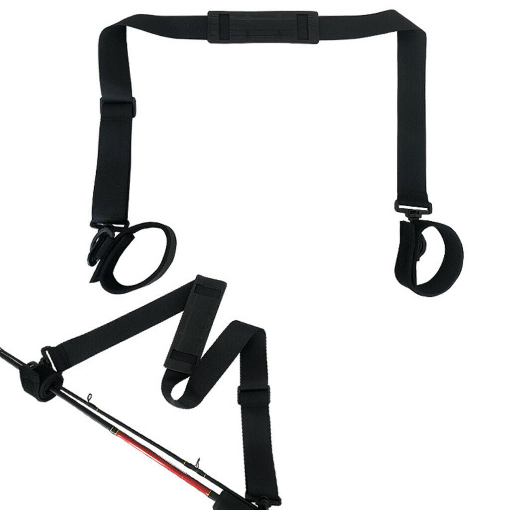 Fishing Rod Trackle Straps Belt Black Rod Accessory Rod Carrier for Trucks