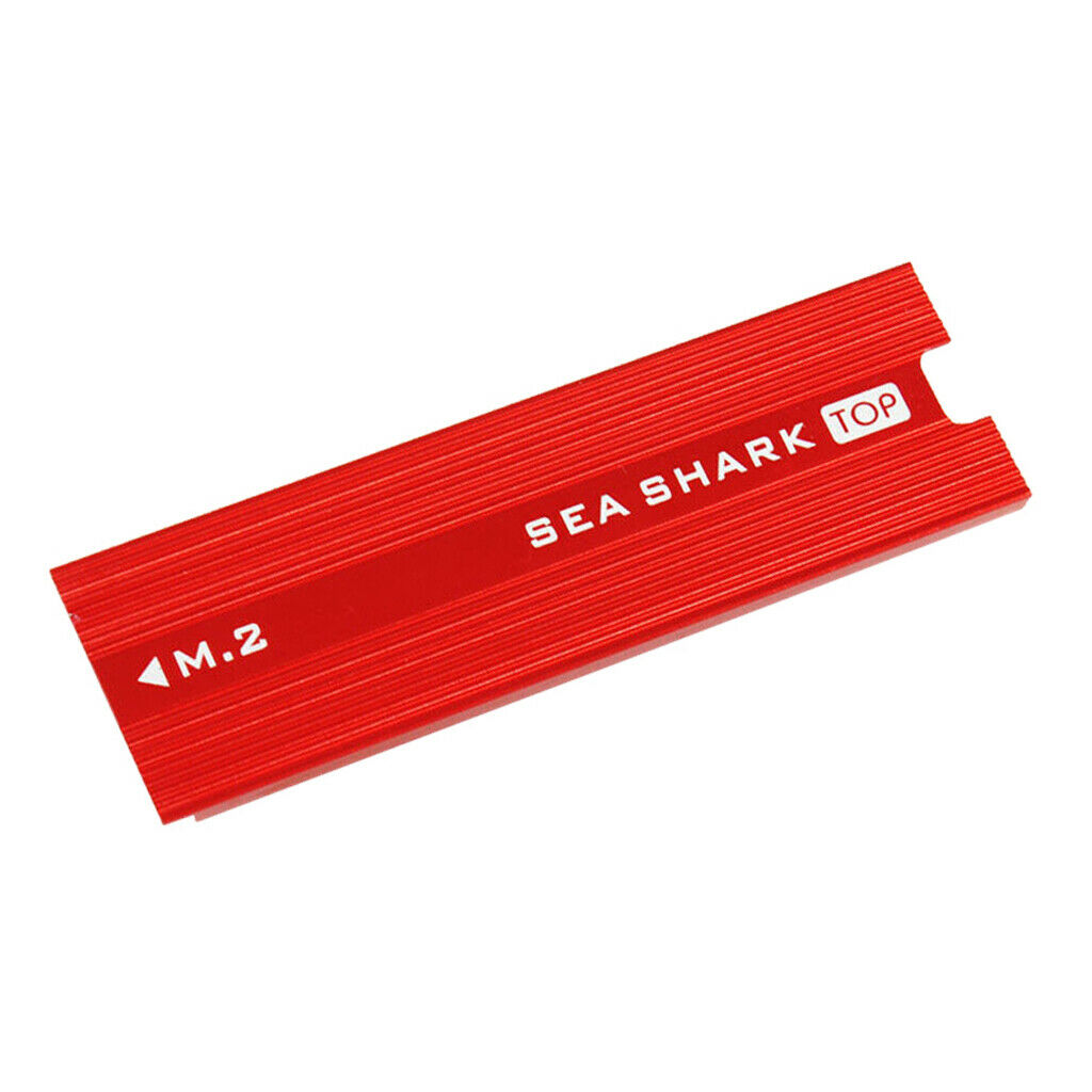 4 Pieces Aluminum Heatsink for PCIe NVMe M.2 NGFF SSD with Thermal Pad-Red