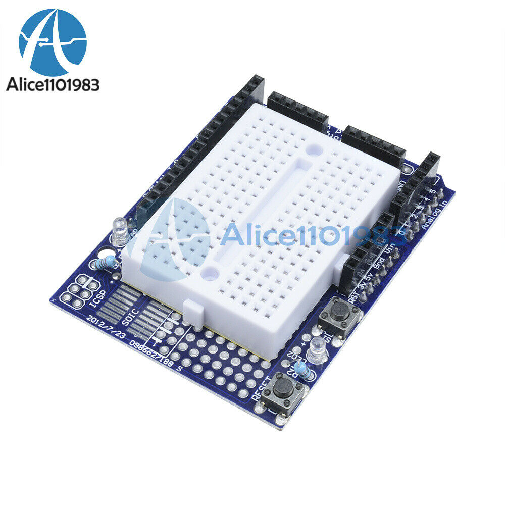 5PCS Atmega328P Arduino Prototyping Prototype Shield ProtoShield+Mini Breadboard