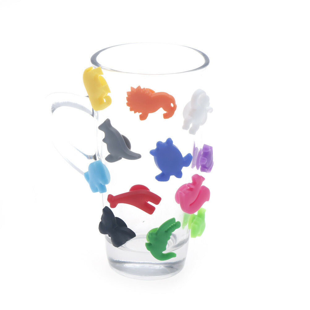 Animal Suction Cup Wine Glass Silicone Label Wine Glasses Recognizer Marke.l8