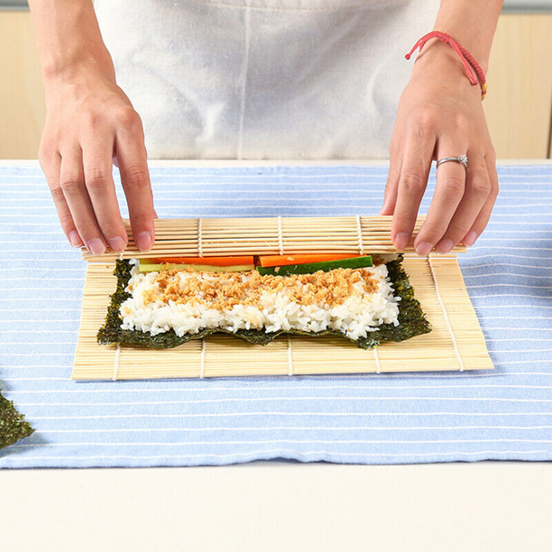 Heavy Duty Bamboo Sushi Mat Rice Roller Rolling Maker Tool Supplies Kitchen BDA