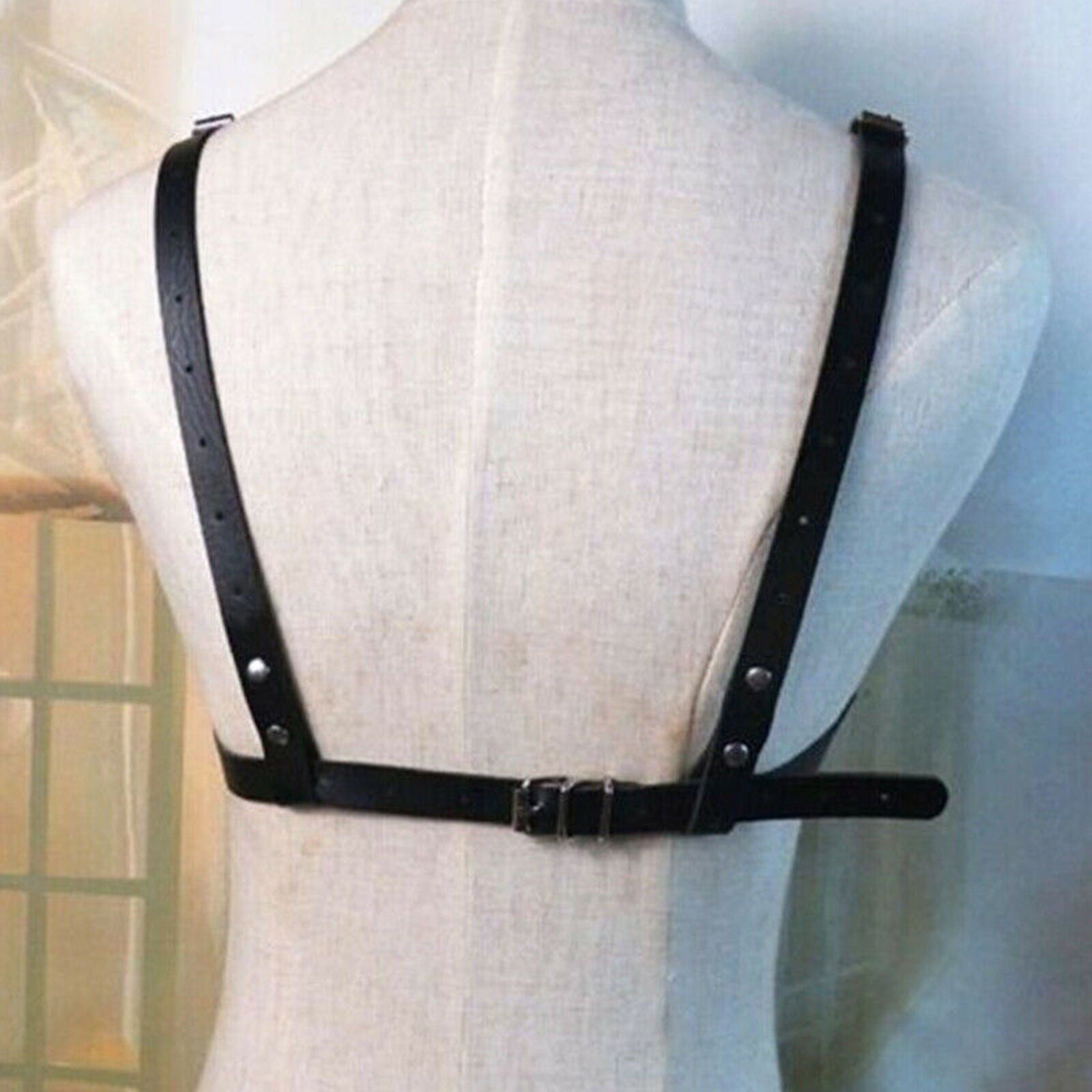Women Body PU Leather Harness Belt Punk Suspender Strap Garter Belts