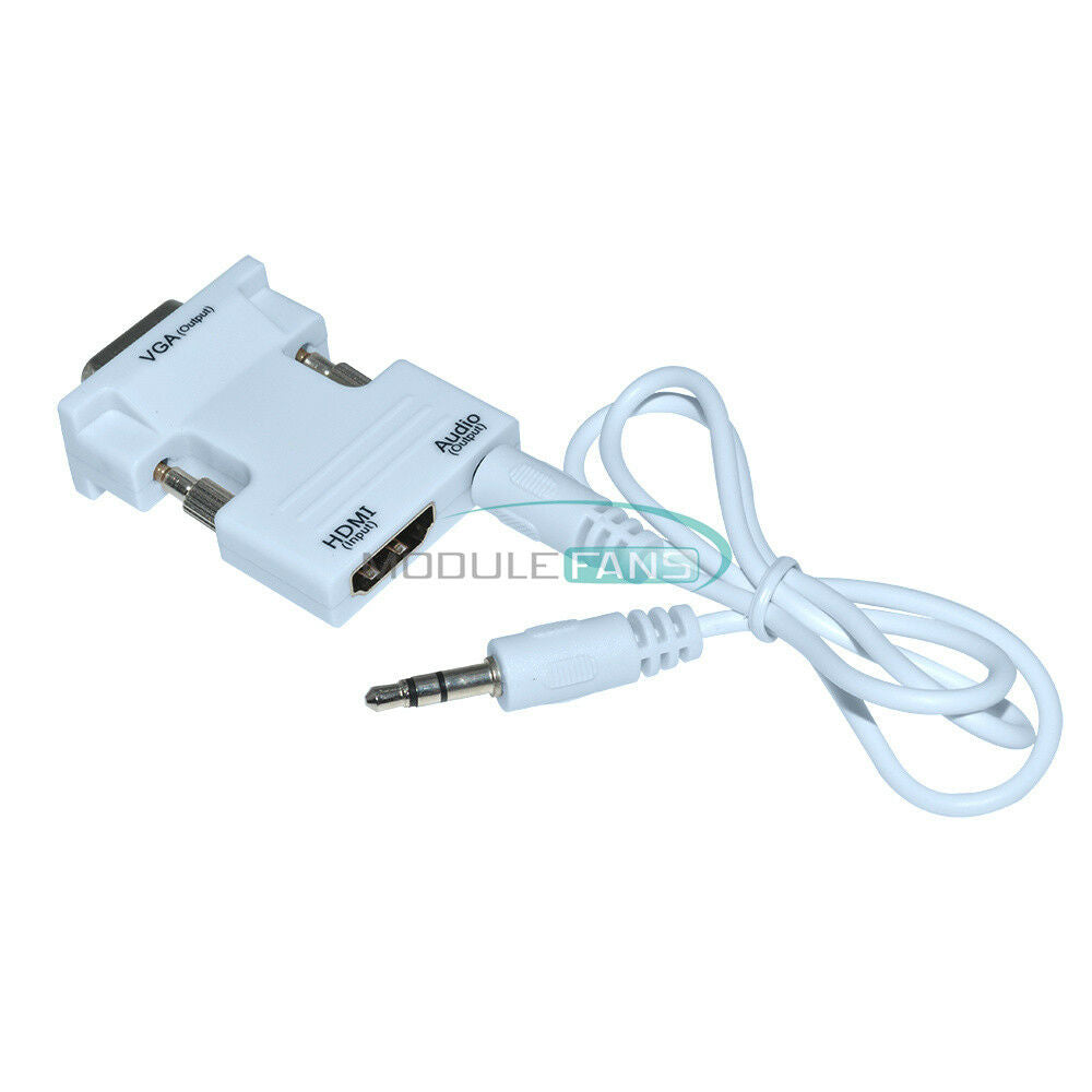 New HDMI Female to VGA Male Converter+Audio Adapter Support 1080P Signal Output